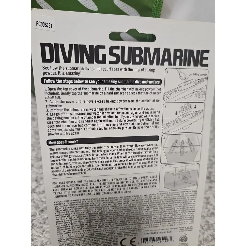 Diving Submarine, Kidz Labs, 4M New in sealed package